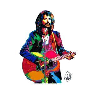 Cat Stevens Singer Guitar Rock Music Poster Print Wall Art 11x17